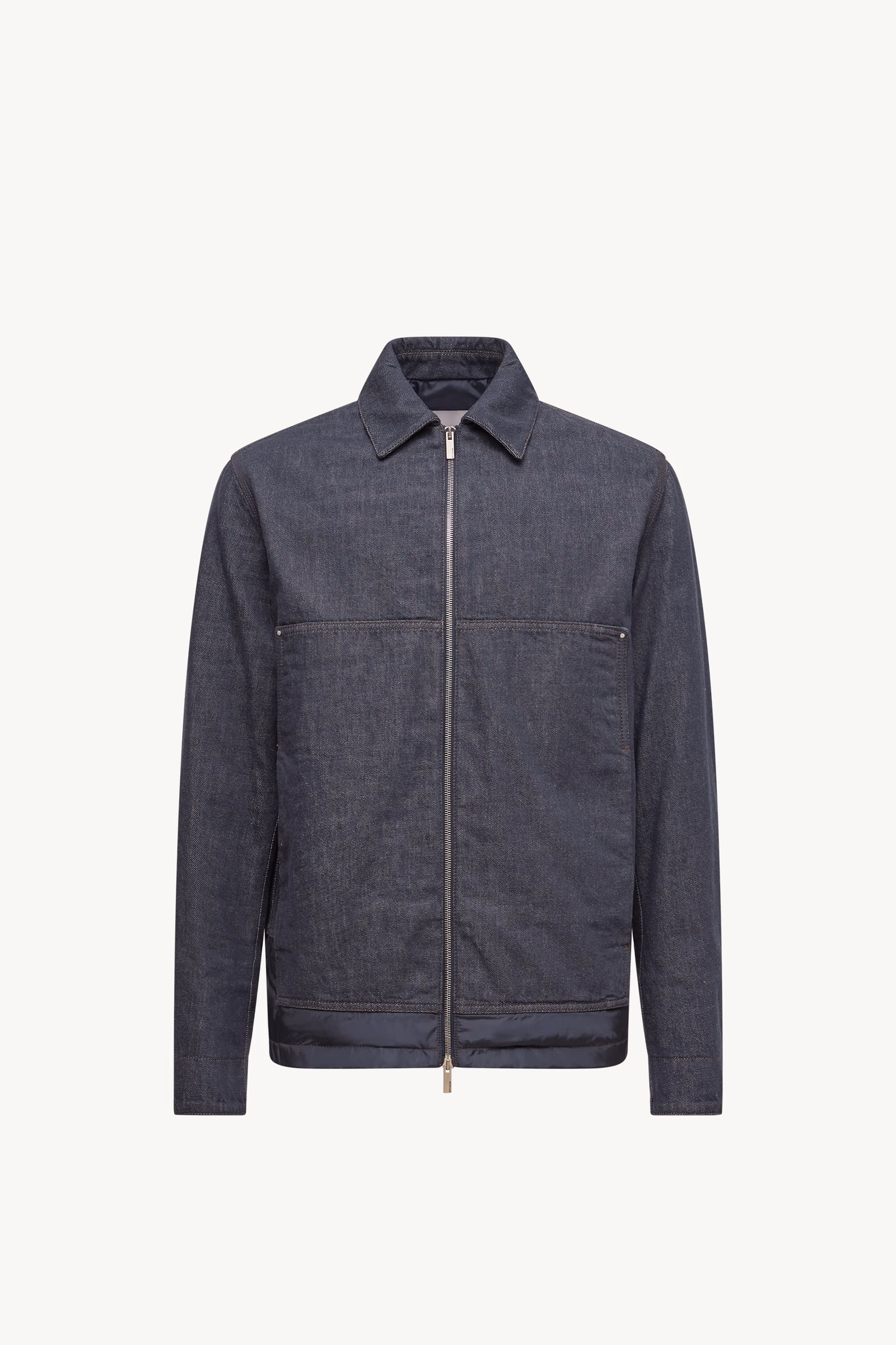 Chaqueta camisera con plumón de tejido vaquero Ormoy Hombre Azul Denim Moncler 2